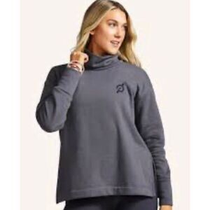Peloton gray funnel neck sweatshirt, women's 1X